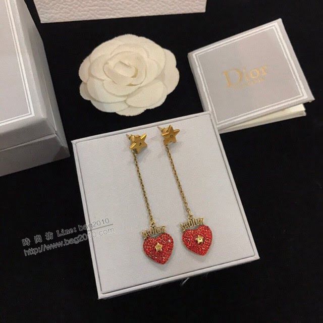 Dior飾品 迪奧經典熱銷款JADIOR系列耳環 滿鑽愛心字母耳釘  zgd1288
